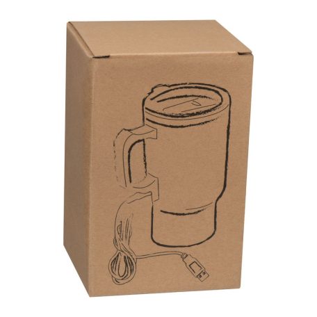 Rozsdamentes acél bögre USB csatlakozóval, 400 ml