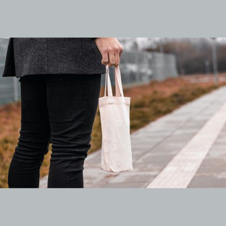 Pamut ajándéktáska palackhoz