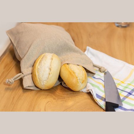 Közepes méretű zsinóros szütyő újrahasznosított pa