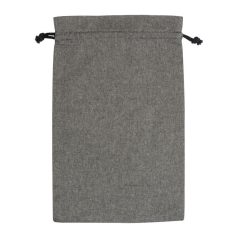 Nagy méretű zsinóros szütyő újrahasznosított pamut