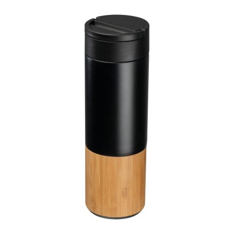 Vákuumszigetelt termosz bambusz talppal, 500 ml
