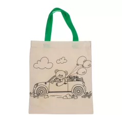 Kifestős vászontáska zsírkrétákkal, 120 g/m²