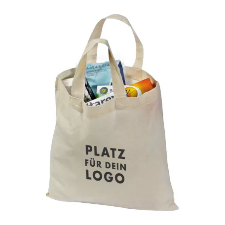 Rövid fülű kis vászontáska, 140 gr/m²