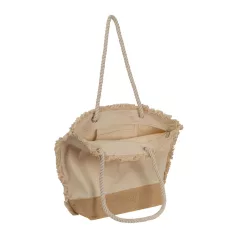 Oeko-Tex ® strandtáska natúr juta aljjal és zsinór
