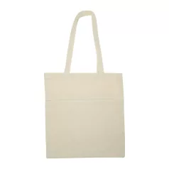 Pamut táska cipzáros zsebbel, 140g / m²