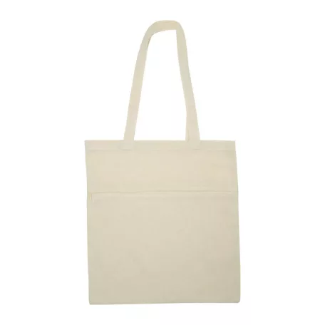 Pamut táska cipzáros zsebbel, 140g / m²