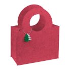 Filc táska, fenyőfa kiegészítővel