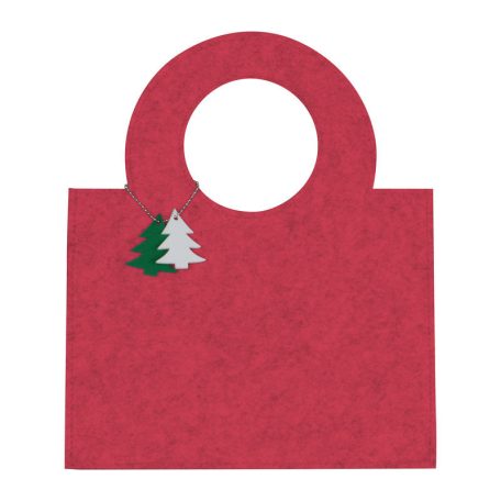 Filc táska, fenyőfa kiegészítővel