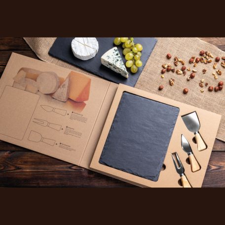 Sajt szett pala vágódeszkával