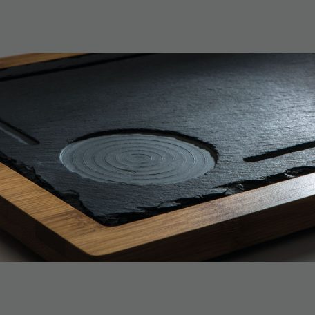 Pala tálca bambusz kerettel