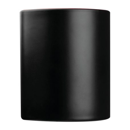 Fekete kerámai bögre színes belsővel