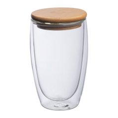 Duplafalú üveg pohár, 500 ml