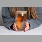 Duplafalú üveg pohár, 500 ml