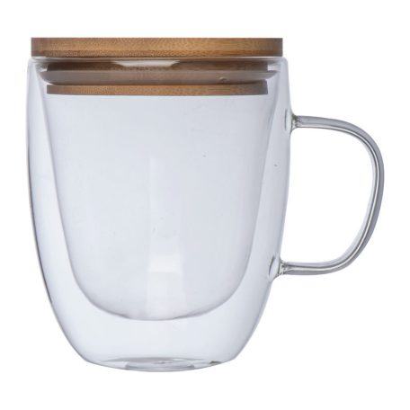 Duplafalú üveg pohár, 350 ml