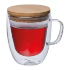 Duplafalú üveg pohár, 350 ml