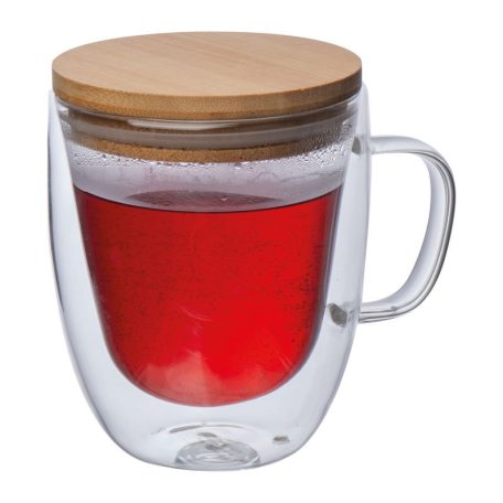 Duplafalú üveg pohár, 350 ml