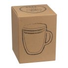 Duplafalú üveg pohár, 350 ml