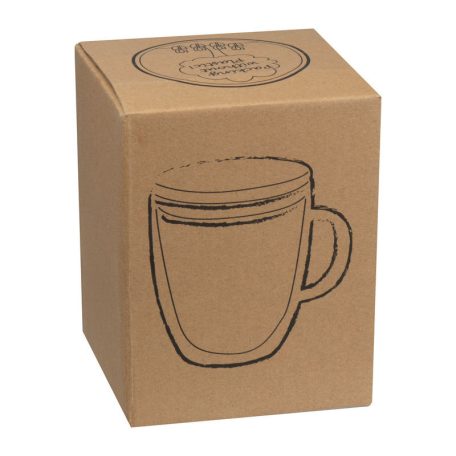 Duplafalú üveg pohár, 350 ml