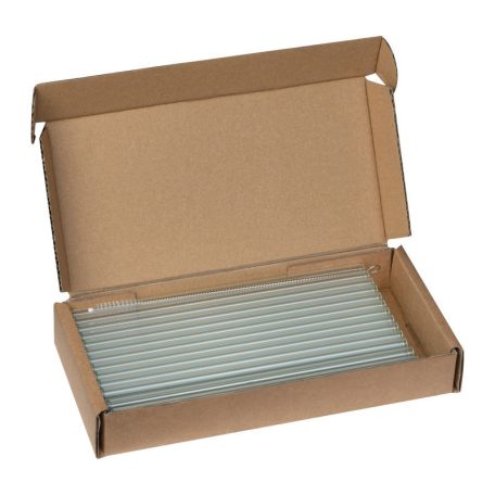 Törhetetlen üveg szívószál, 20 cm