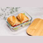 Uzsonnásdoboz bambusz tetővel