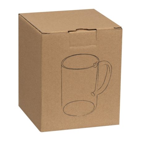 Üveg bögre színes füllel, 250 ml