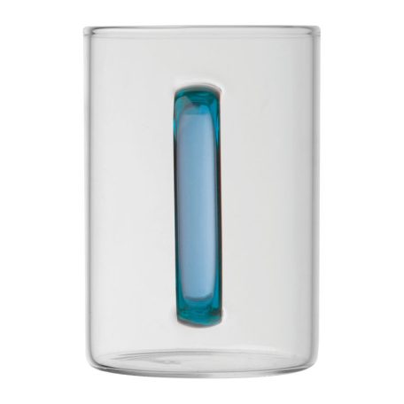 Üveg bögre színes füllel, 250 ml