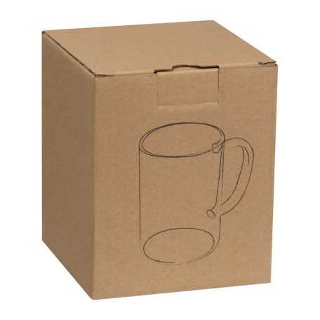 Üveg bögre színes füllel, 250 ml