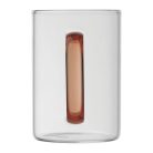 Üveg bögre színes füllel, 250 ml