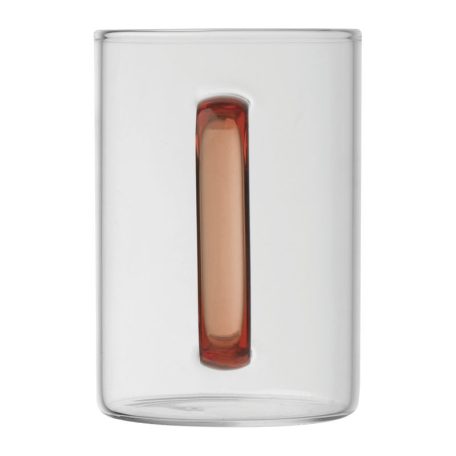 Üveg bögre színes füllel, 250 ml