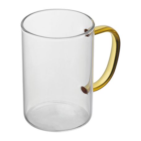 Üveg bögre színes füllel, 250 ml