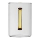 Üveg bögre színes füllel, 250 ml