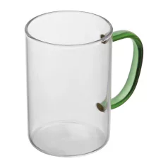 Üveg bögre színes füllel, 250 ml