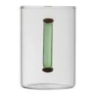 Üveg bögre színes füllel, 250 ml