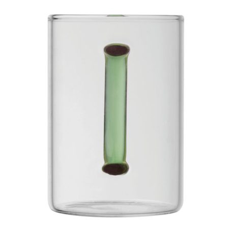 Üveg bögre színes füllel, 250 ml