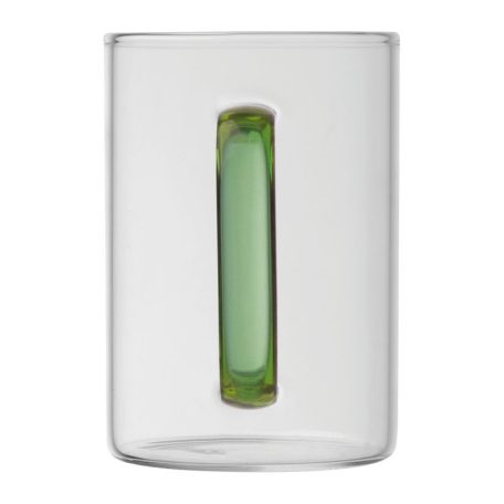 Üveg bögre színes füllel, 250 ml