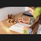 Üveg bögre színes füllel, 250 ml