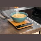 Digitális konyhai mérleg, bambuszból