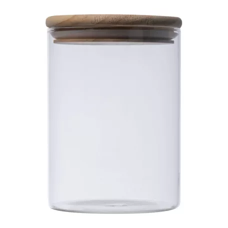 Boroszilikát üvegedény fenyőfa tetővel, 700 ml