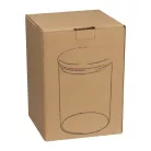Boroszilikát üvegedény fenyőfa tetővel, 700 ml