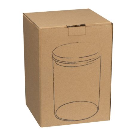 Boroszilikát üvegedény fenyőfa tetővel, 700 ml