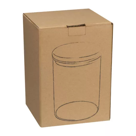 Boroszilikát üvegedény fenyőfa tetővel, 700 ml