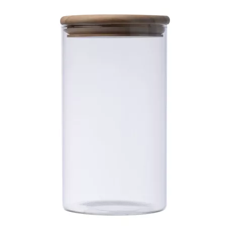 Boroszilikát üvegedény fenyőfa tetővel, 1000 ml
