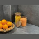 Boroszilikát üvegedény fenyőfa tetővel, 1000 ml