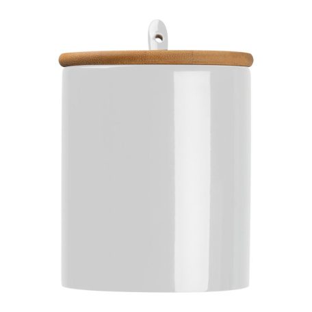 Kerámia bögre kanállal és bambusz tetővel, 300 ml