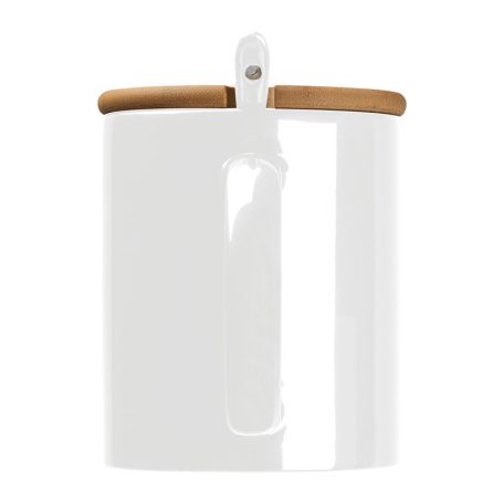 Kerámia bögre kanállal és bambusz tetővel, 300 ml