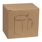 Kerámia bögre kanállal és bambusz tetővel, 300 ml