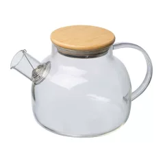 Üveg kancsó bambusz tetővel, 1000 ml