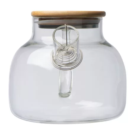 Üveg kancsó bambusz tetővel, 1000 ml