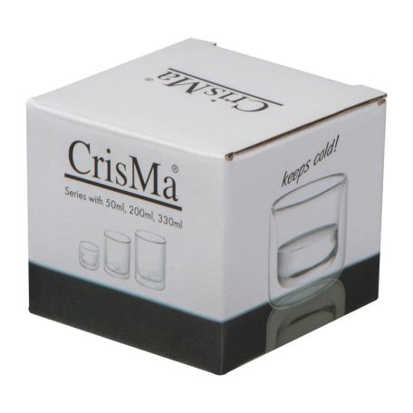 Duplafalú üvegpohár 50ml