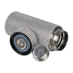 Kisméretű rozsdamentes acél ivópalack strasszkövek